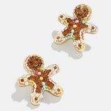 Xpoko Copper Rhinestone Christmas Stud Earrings