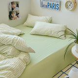 Xpoko Refreshing Stripes Lime Green Bedding Set