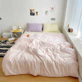 Xpoko Aesthetic Pastel Color Combo Bedsheet Set