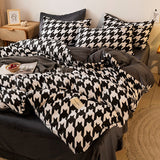 Xpoko Dogtooth Check Bedding Set