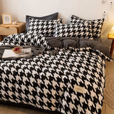 Xpoko Dogtooth Check Bedding Set