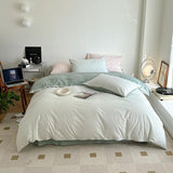 Xpoko Dusty Pastel Shades Cotton Bedding Set