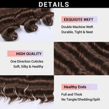 Xpoko Synthetic Twist Crochet Curly Hair Ombre Brown Blonde Black Grey Water Wave 16Inch Deep Wave Braid Hair Braiding Hair Extensions