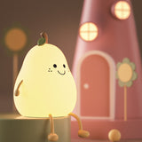 Xpoko Kawaii Cartoon Pear Night Light Christmas Thanksgiving gifts