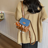 Xpoko Retro Preppy Backpack Bag Women 2025 Autumn and Winter New Trendy South korea Contrast Color Backpack All-Match Portable Buck...