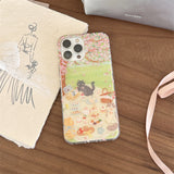 Xpoko Cute Oil Painting Cat Phone Case