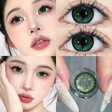 Xpoko Light Shadow Leather Green 14.5mm Contact Lenses(6months wear)  Christmas Thanksgiving gifts