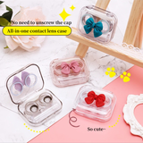 Xpoko Kawaii Bow Contact Lens Case Christmas Thanksgiving gifts