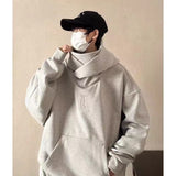 Xpoko Original functional assault hooded sweatshirt for men in autumn and winter plus velvet and thickening handsome high collar outer