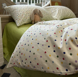 Xpoko  -  Fashion cute colorful polka dot bedding set kid,twin full queen king green cotton home textile bed sheet pillow case quilt cover