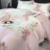 Xpoko - Aesthetic Embroidery Home Textiles Duvet Cover Bedding Set