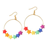 Xpoko Christmas Gifts Star Hoop Earrings