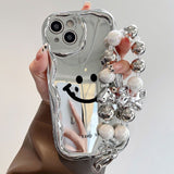 Xpoko Kawaii Smiley Silver Phone Case