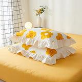 Xpoko Plaid design ruffle pilowcase fresh cotton pillow cases princess home decoration bedding accessories pillow sham pillow cover