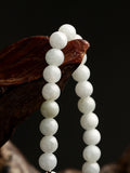 Xpoko National Jade Beads&Flower Handmade Bracelet