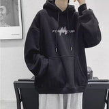 Xpoko Original sweatshirt American trendy retro versatile spring, autumn and winter loose men new hooded top thickened warm jacket y2k