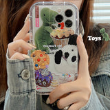 Xpoko Transparent Sweetheart Dinosaur Phone Case