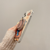 Xpoko Kawaii Cartoon Capybara Magnetic Stand Phone Case