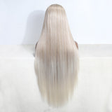 Xpoko Synthetic Lace Front Wigs For Women Straight Hair Synthetic Lace Wigs 36 Inch Ombre Long Cosplay Wigs Blonde  Wig