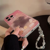 Xpoko Pink and Purple Smudged Bear Phone Case