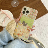 Xpoko Cute Oil Painting Cat Phone Case