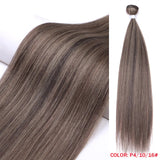 Xpoko Straight Hair Bundles Salon Natural Hair Extensions Fake Fibers Super Long Synthetic Yaki Straight Hair Weaving Full to End