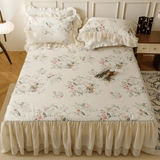 Xpoko Floral Princess Cotton Frill Bedding Set