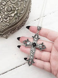 Xpoko Gothic Punk Cross Charm Necklace