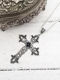 Xpoko Gothic Punk Cross Charm Necklace