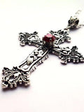 Xpoko Gothic Punk Cross Charm Necklace