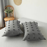 Xpoko Grey Pom Pom Bedding Set