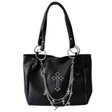 Xpoko Grunge Aesthetic Cross Tote Bag