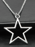 Xpoko Hollow Out Star Charm Necklace