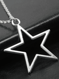 Xpoko Hollow Out Star Charm Necklace