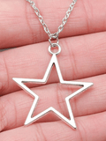 Xpoko Hollow Out Star Charm Necklace