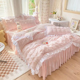 Xpoko Kawaii Ruffle Bedding Set