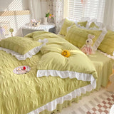 Xpoko Kawaii Ruffle Bedding Set