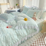 Xpoko Kawaii Ruffle Bedding Set