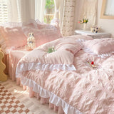 Xpoko Kawaii Ruffle Bedding Set