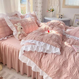 Xpoko Kawaii Ruffle Bedding Set