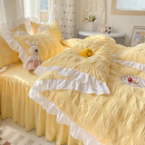 Xpoko Kawaii Ruffle Bedding Set