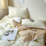 Xpoko Pastel Lace Edge Bedding Set