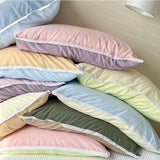 Xpoko Pastel Lace Edge Bedding Set