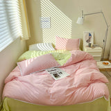 Xpoko Pastel Lace Edge Bedding Set