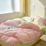 Xpoko Pastel Lace Edge Bedding Set