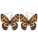 Xpoko Christmas Gifts Leopard Butterfly Earrings