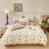 Xpoko Springtime Flowers Print Bedding Set