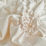 Xpoko Ruffle Flower Duvet Cover Set