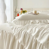 Xpoko Lush Ruffles Duvet Cover Set