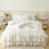 Xpoko Lush Ruffles Duvet Cover Set